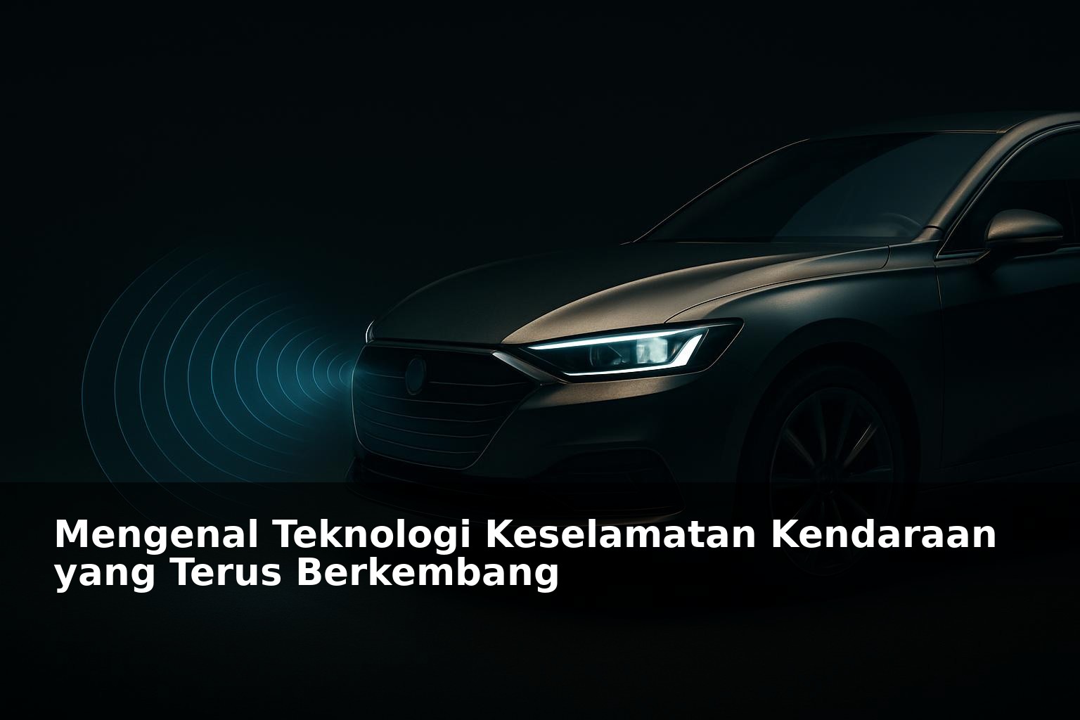 Ilustrasi teknologi keselamatan kendaraan modern dengan fitur canggih