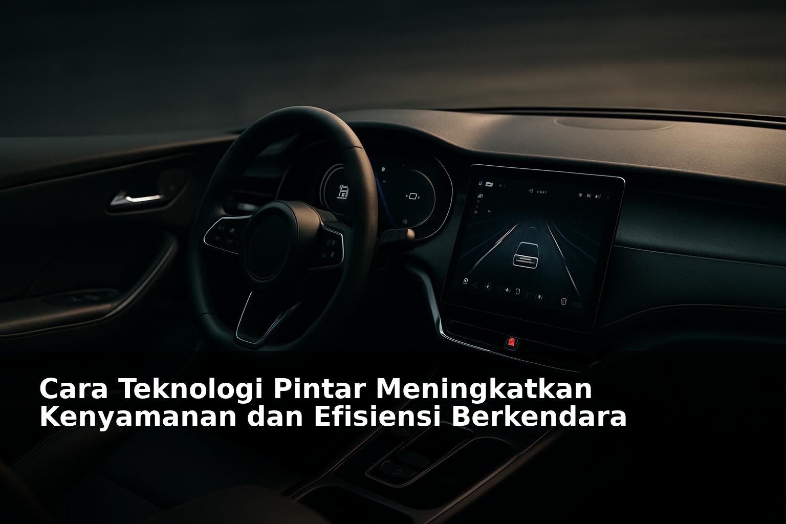 Ilustrasi teknologi pintar dalam kendaraan modern