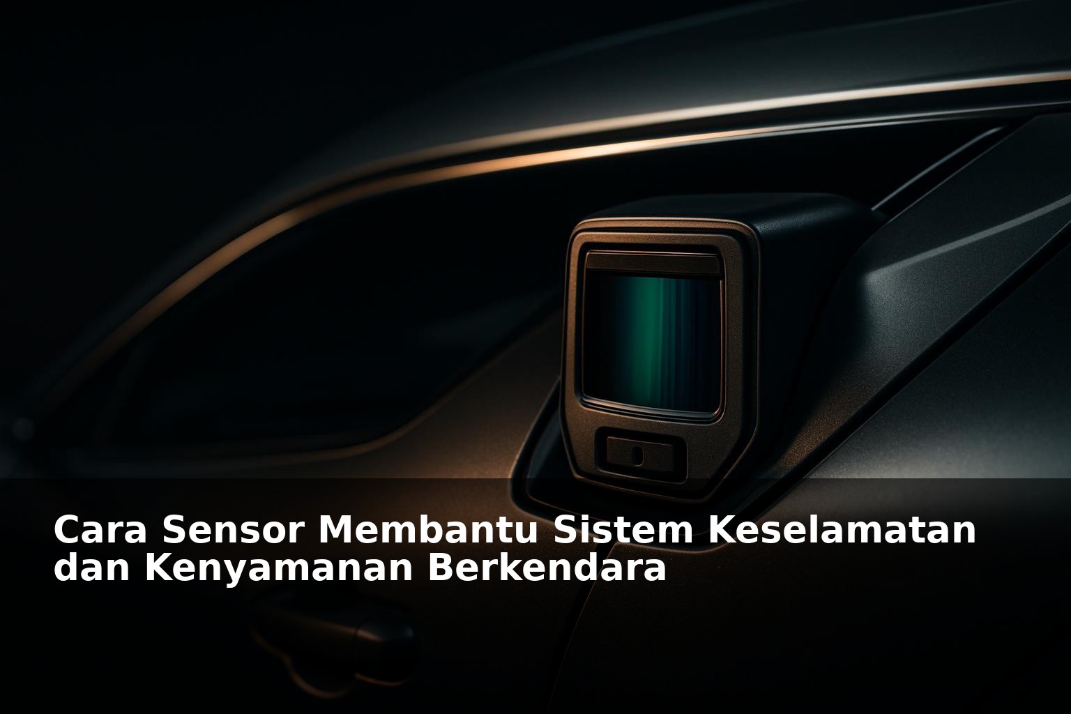 Ilustrasi sensor kendaraan modern membantu keselamatan dan kenyamanan berkendara